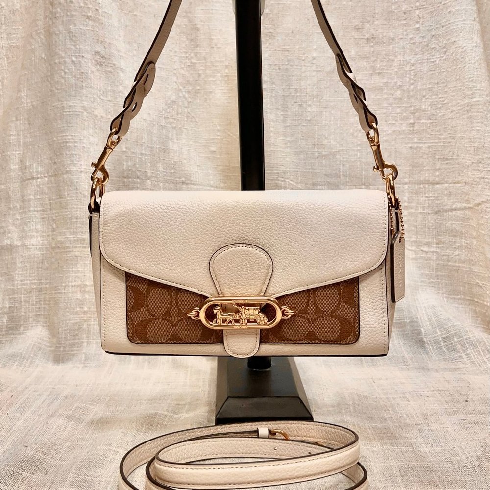 Coach Tabby Style Jade Shoulder Bag w/ Coach Signature Canvas NWOT